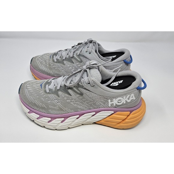 Hoka Shoes Womans Sz 7.5 One One Gaviota 4 Running Harbor Mist Sneakers Gray - Picture 4 of 13